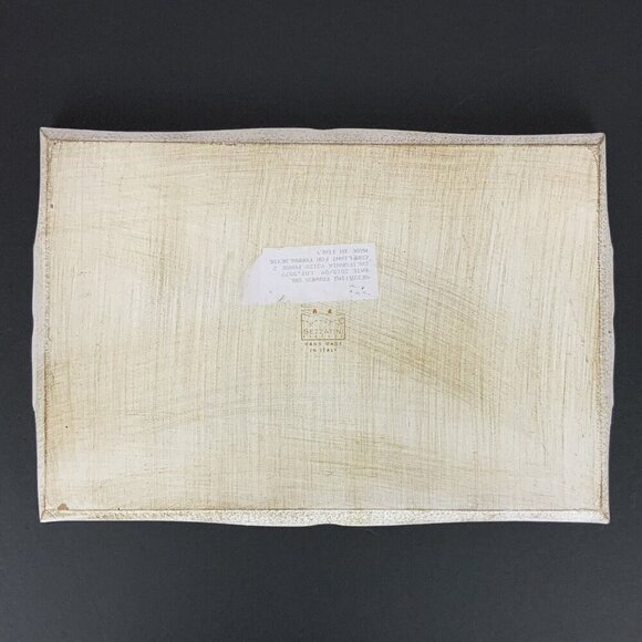 Handmade Sezzatini Firenze Florentine Ivory Serving Tray With Medallion Design - Picture 5 of 7